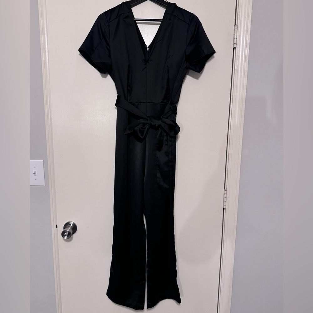 Satin Jumpsuit - Black